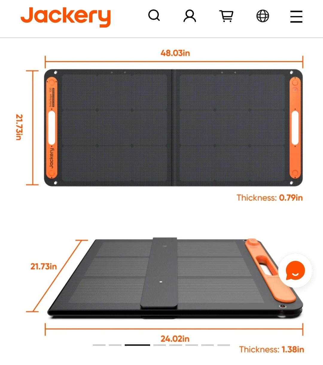 Jackery SolarSaga 100W Portable Solar Panel - photo 2