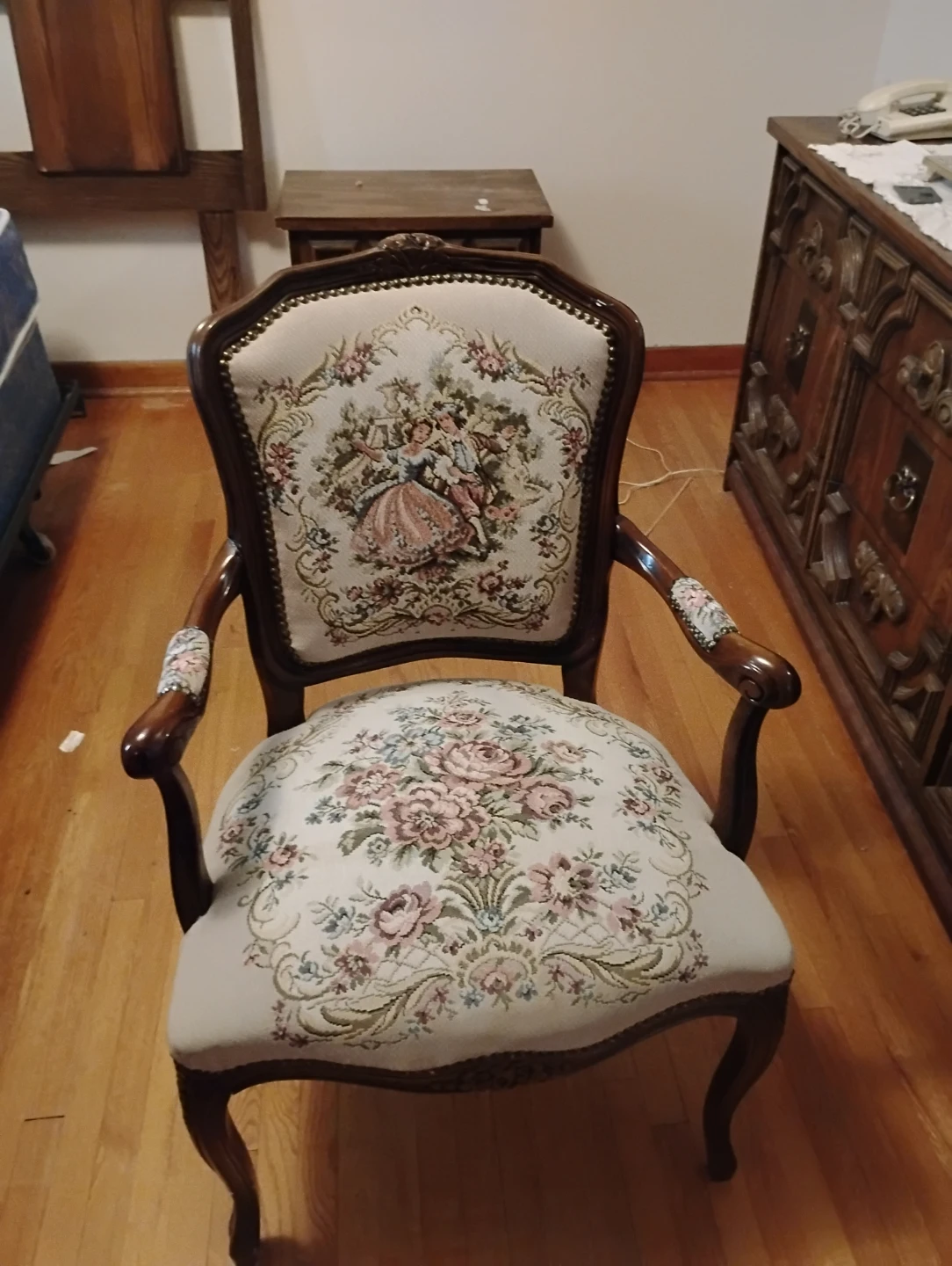 Vintage French Provincial Style Armchair