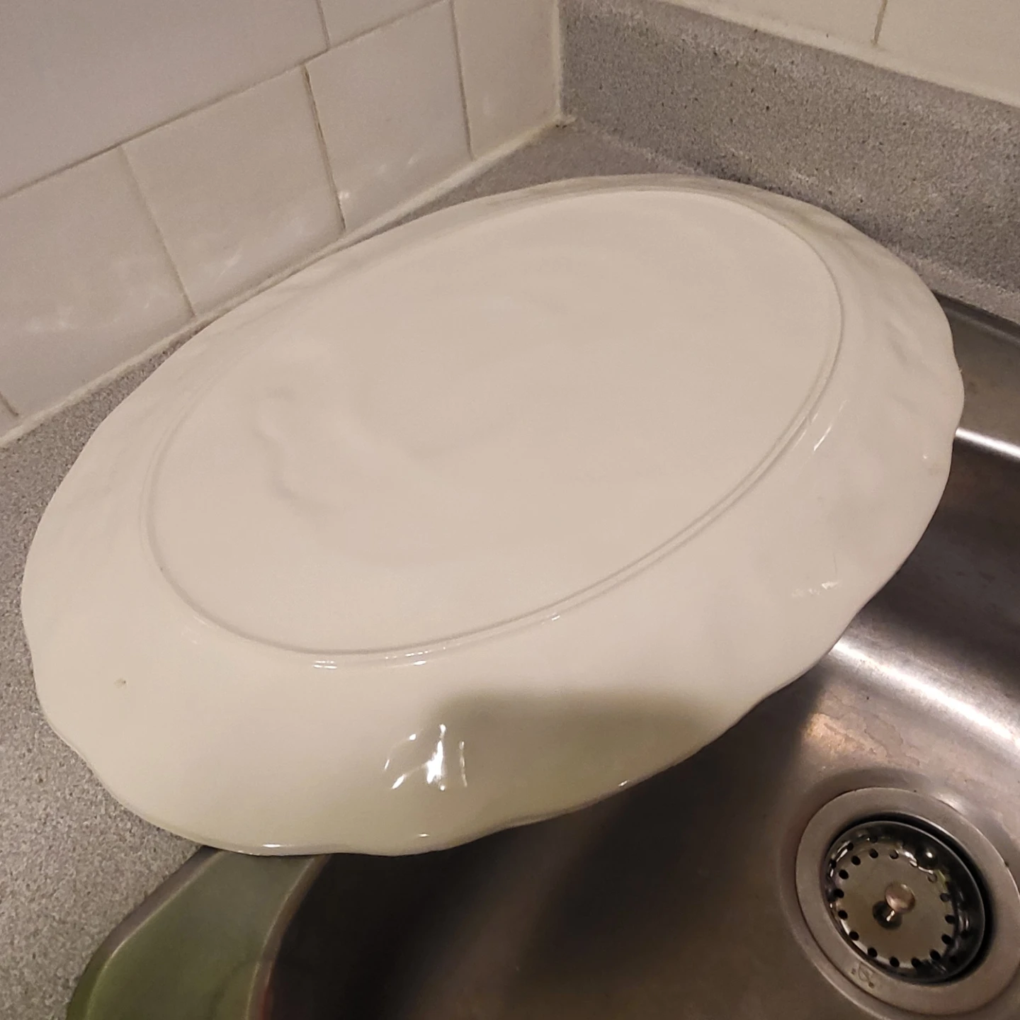 White ceramic turkey serving platter - photo 2