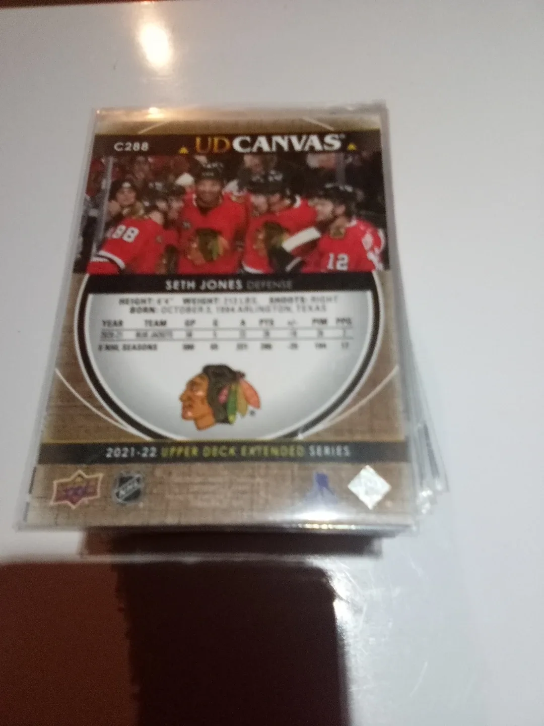 2021-22 Upper Deck Canvas Seth Jones Hockey Card - photo 2