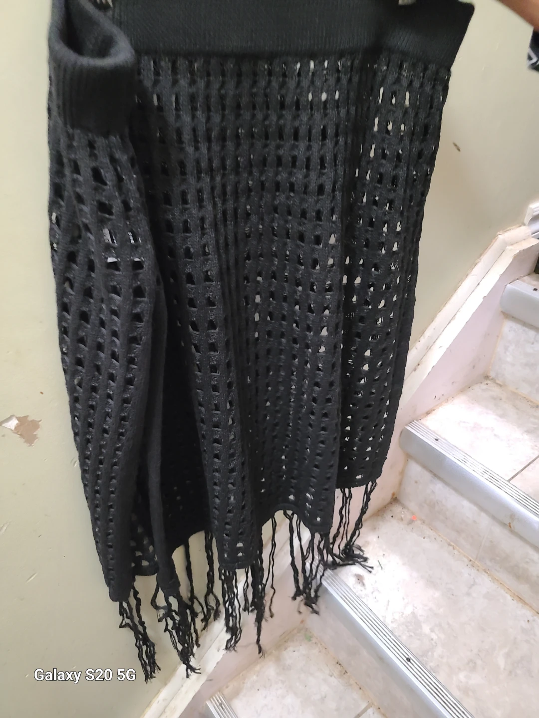 SHEIN Curve Black Crochet Skirt 2XL