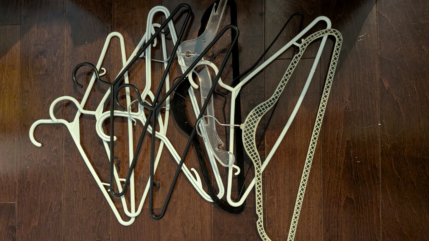 Assorted Mix of Clothes Hangers
