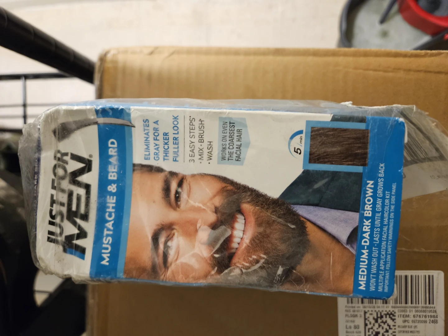 3-Pack Just For Men Mustache & Beard - Medium-Dark Brown