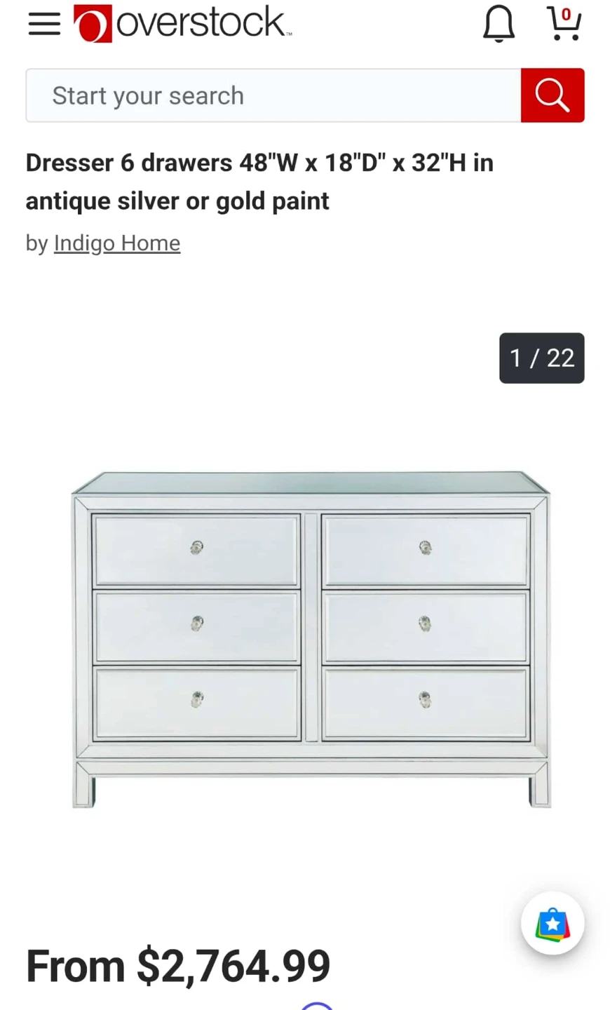 Indigo Home 6-Drawer Mirrored Dresser - photo 2