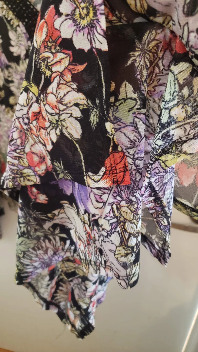 Cupio Floral Long Sleeve Blouse Size Large - photo 5