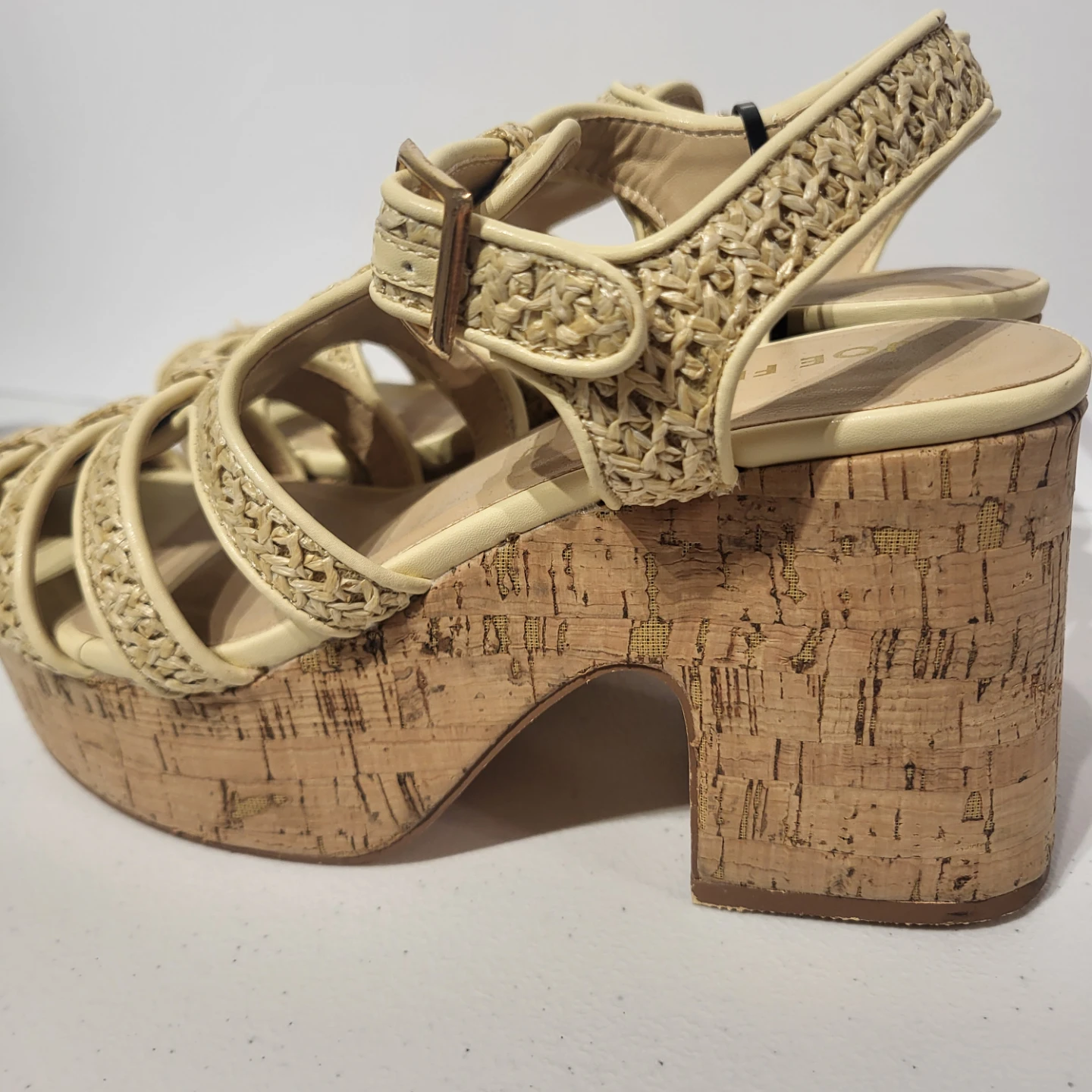 Joe Fresh Beige Woven Cork Wedge Sandals - photo 3