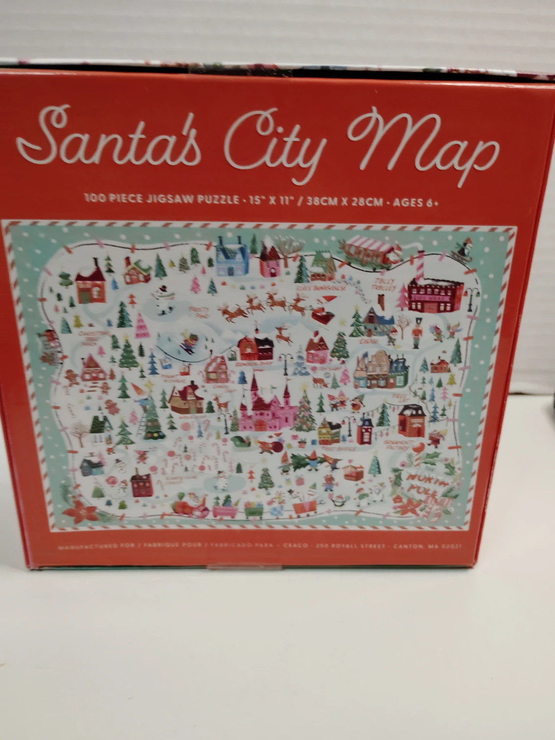 Ceaco Santa's City Map 100 Piece Puzzle - photo 2
