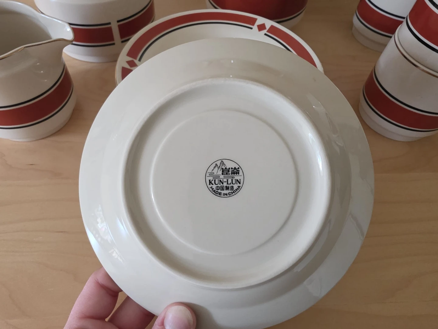 Vintage MCM Kun Lun Porcelain Coffee / Tea Set - 15 Piece - photo 4