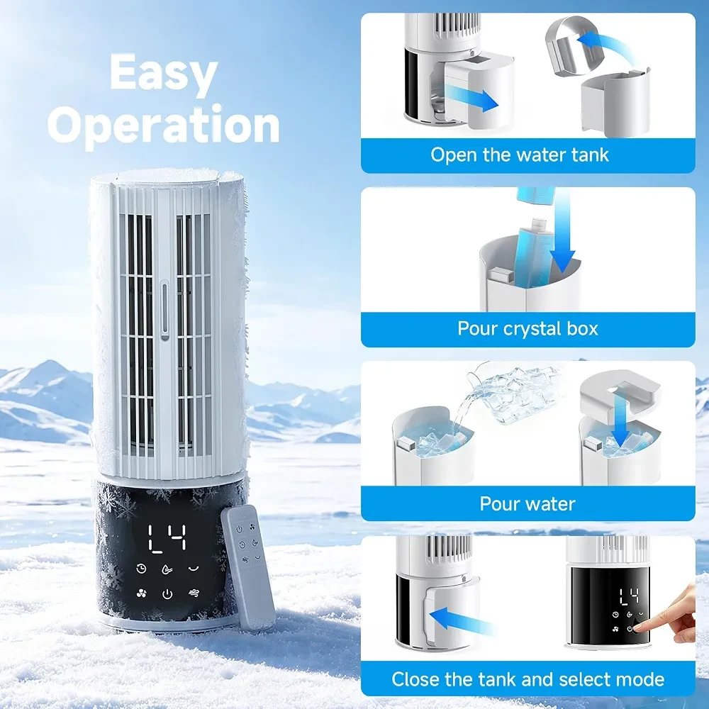 6-in-1 Portable Air Conditioner Cooling Fan - photo 4