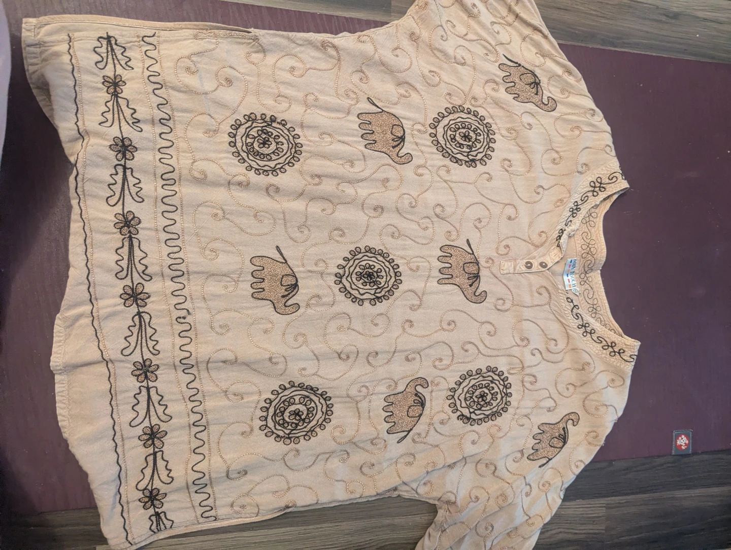 Body Touch Embroidered Top
