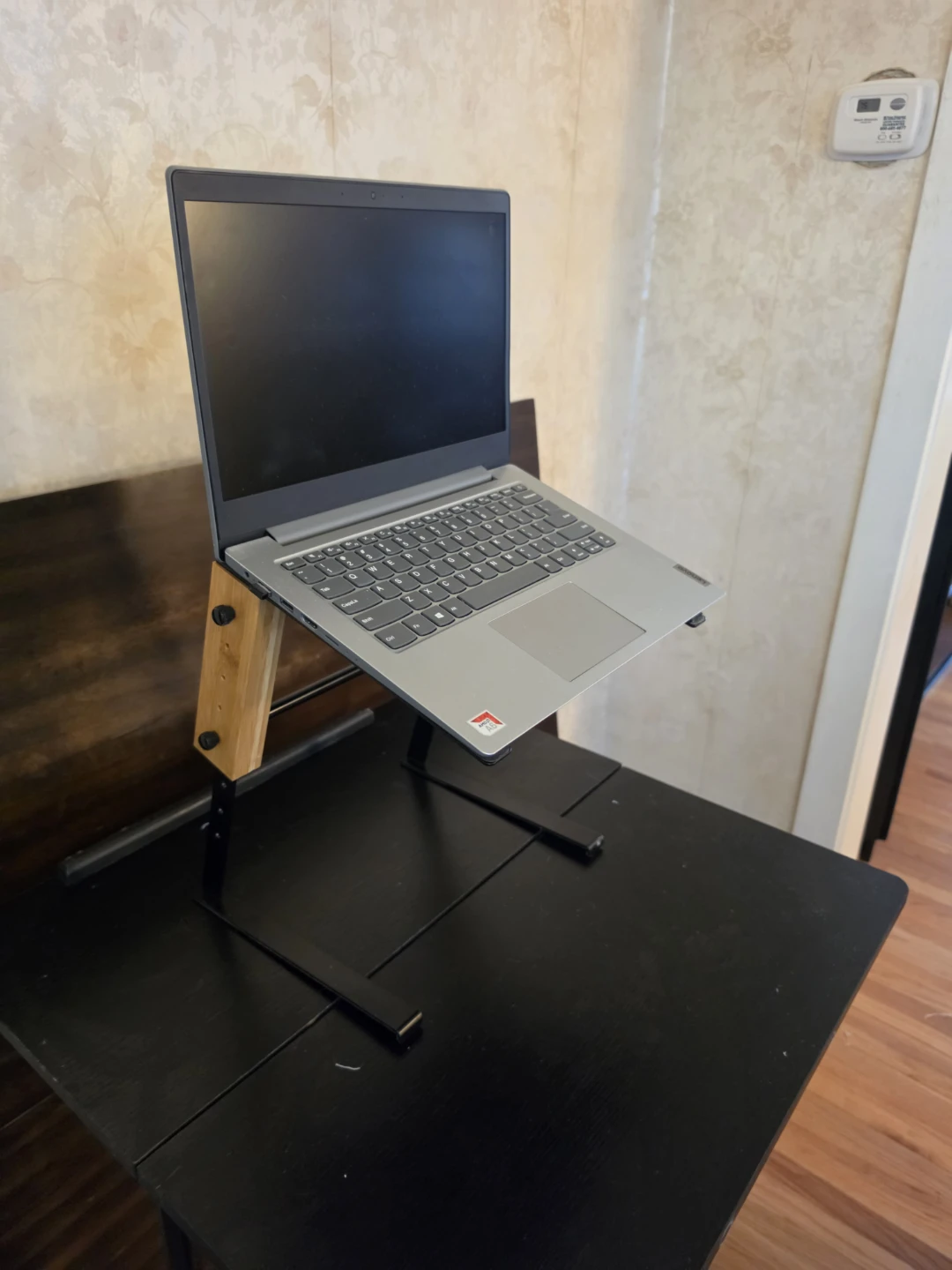 Adjustable Wood and Metal Laptop Stand.
