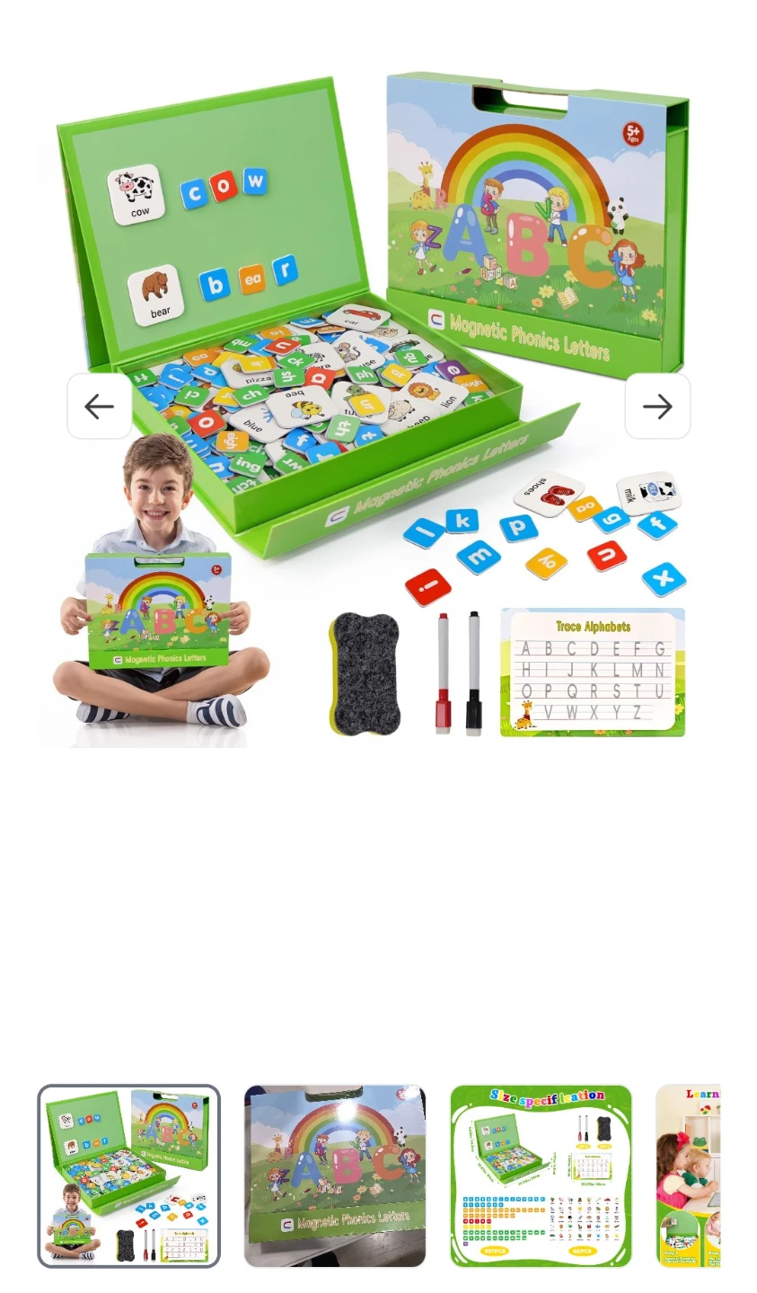Phonics Word-Building Magnetic Letter Tiles
