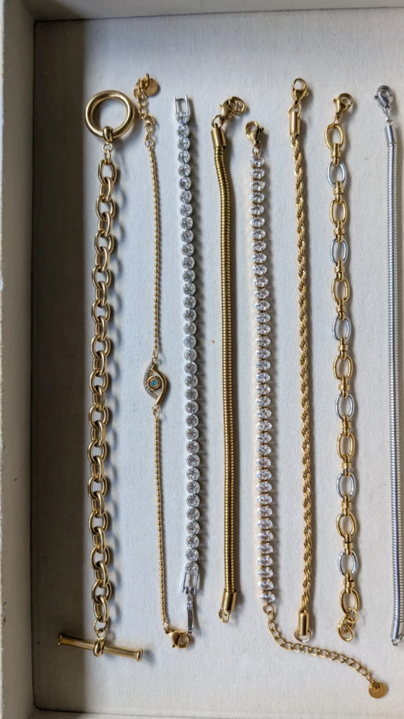 Set of 8 Stainless Steel Bracelets