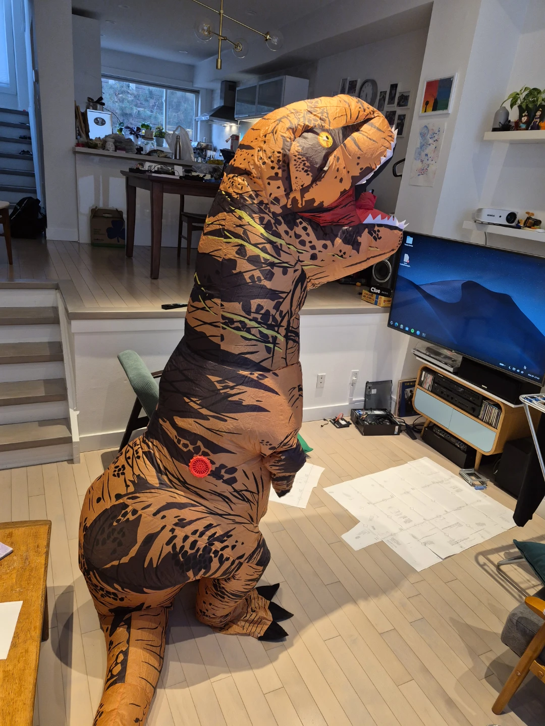 Inflatable T-Rex Costume