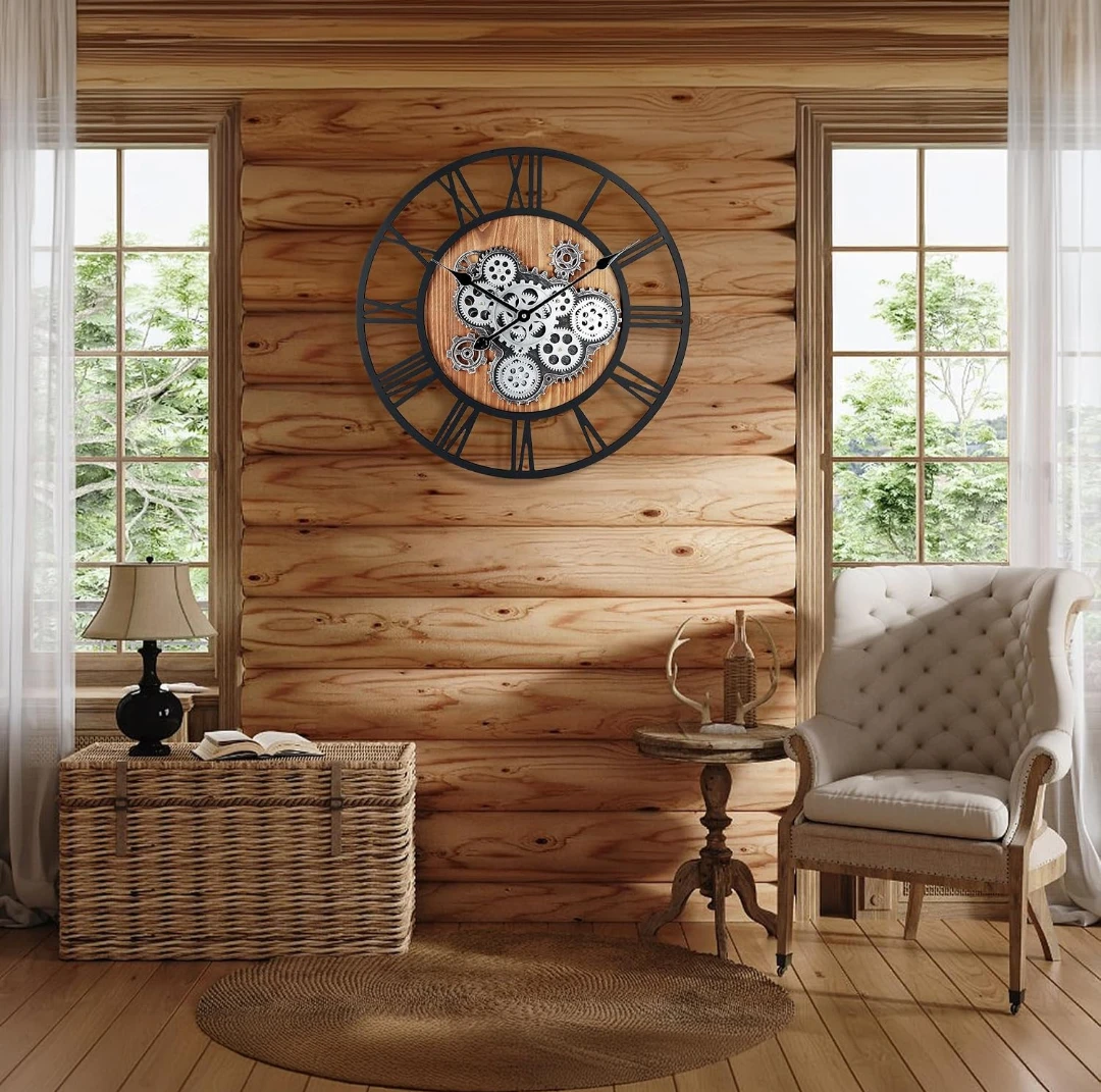 Industrial Style Decorative Wall Clock - photo 2