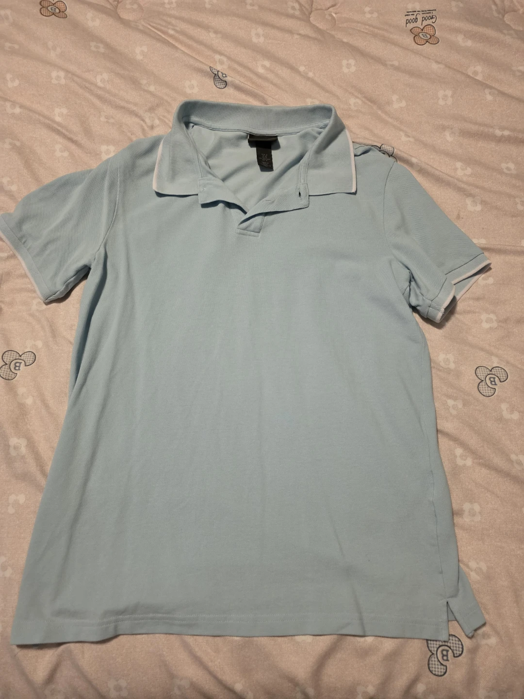 H&M Slim Fit Light Blue Polo Shirt