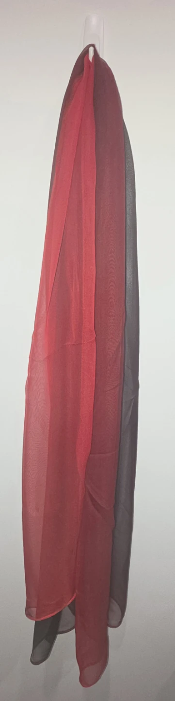 New. Black and Red See Through Gradient Scarf - photo 2
