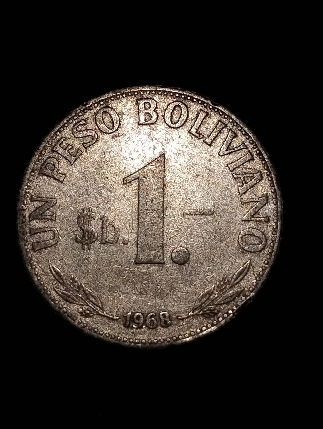 1968 1 Peso Boliviano Coin - photo 2