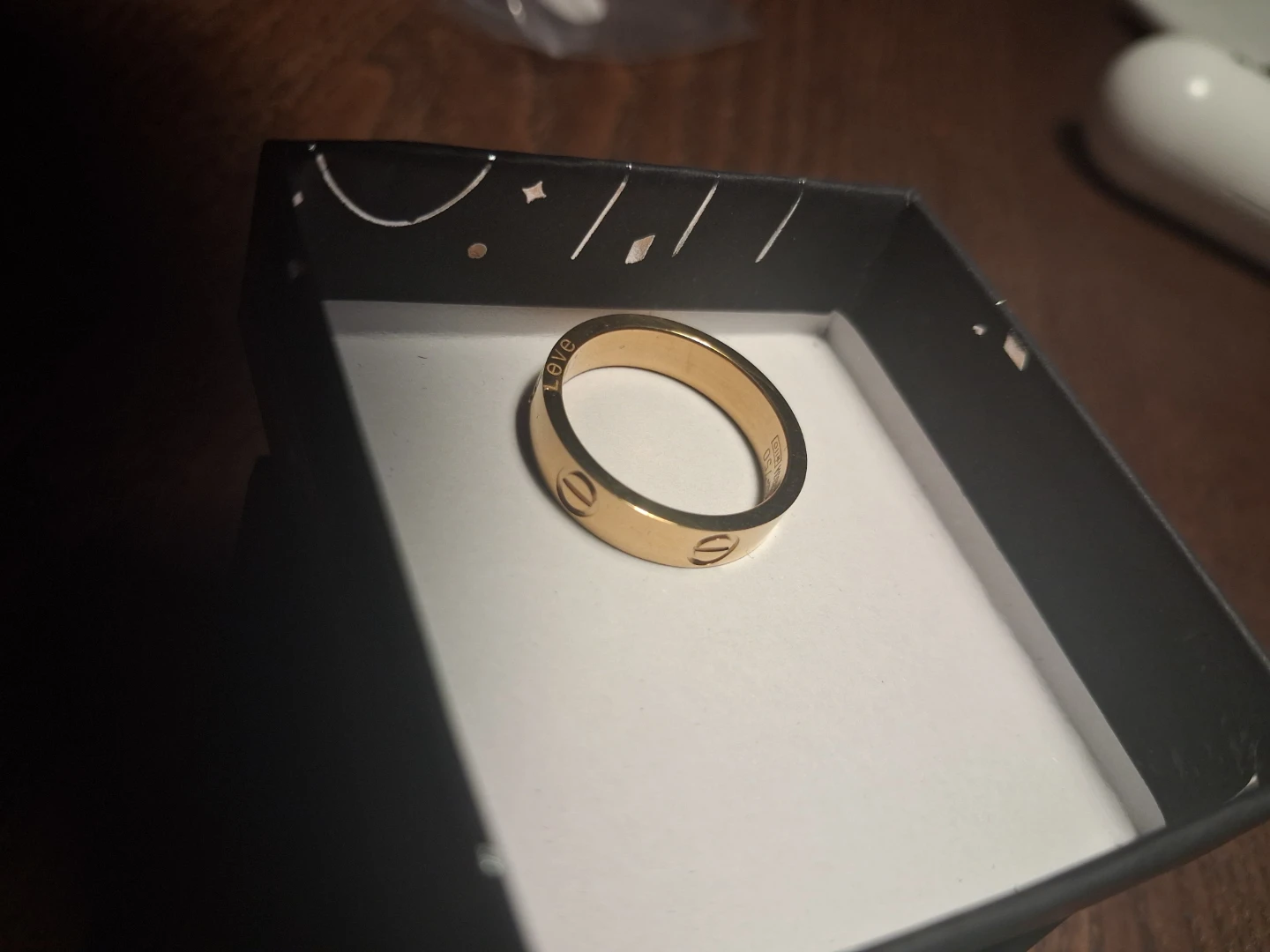 Gold Tone Love Ring - photo 3
