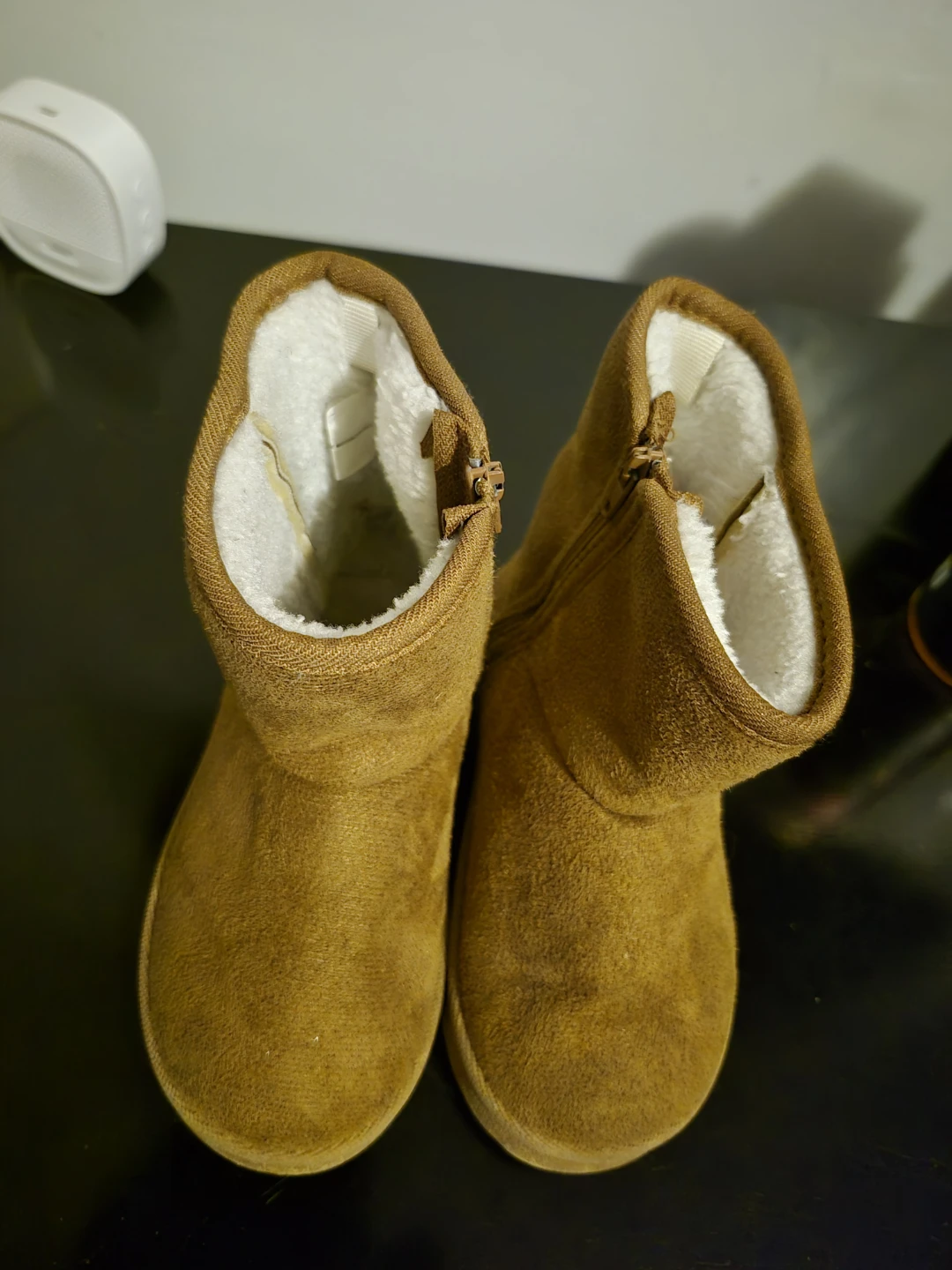 Tan Faux Suede Fleece Lined Boots - photo 2