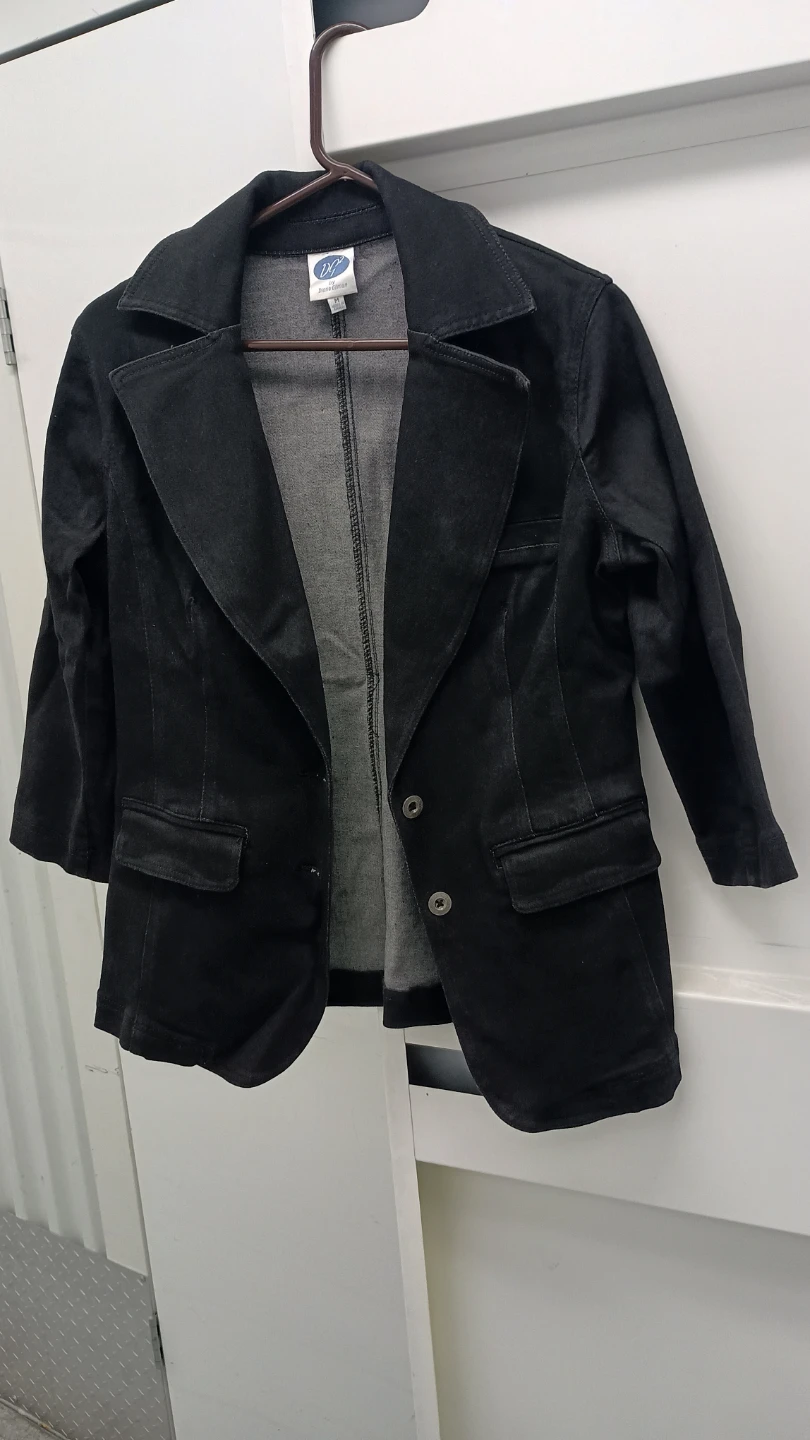 DG2 by Diane Gilman Black Jean Jacket