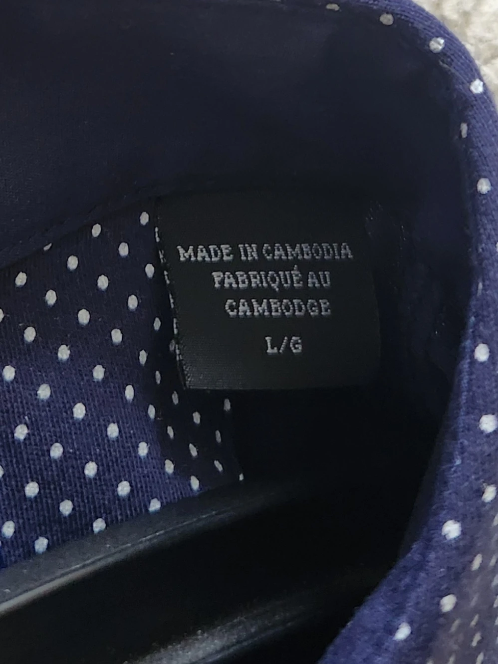 English Laundry Navy Polka Dot Shirt size L - photo 4