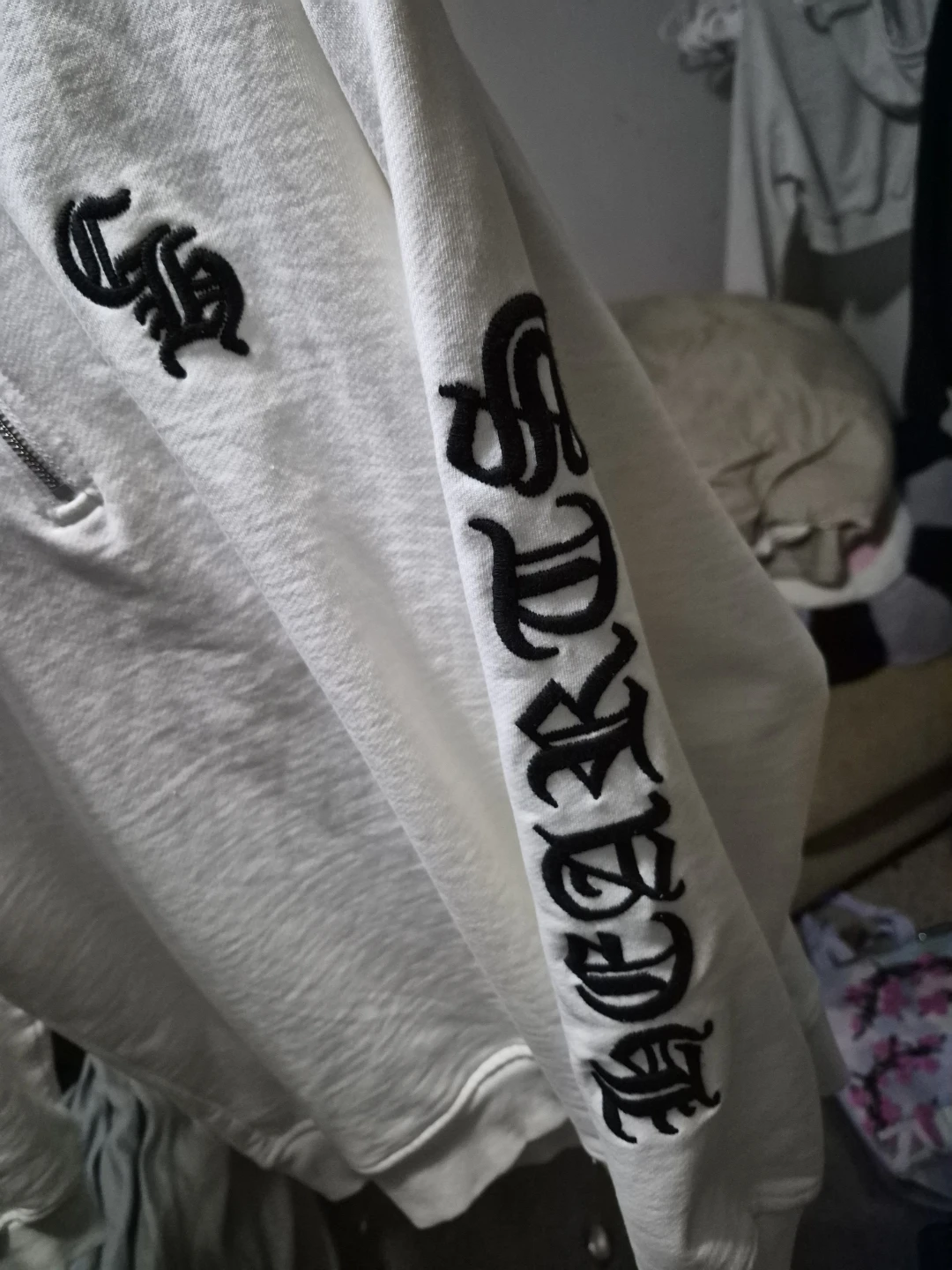 Chrome Hearts White Half-Zip Sweatshirt - photo 3