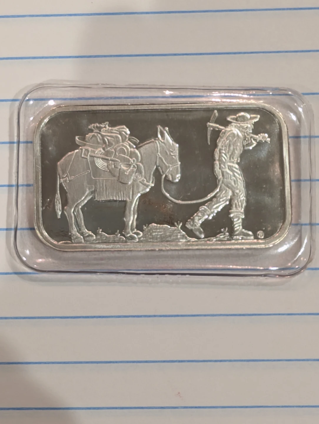 Vintage Silver Towne 1 oz .999 Fine Retro Prospector Silver Bar