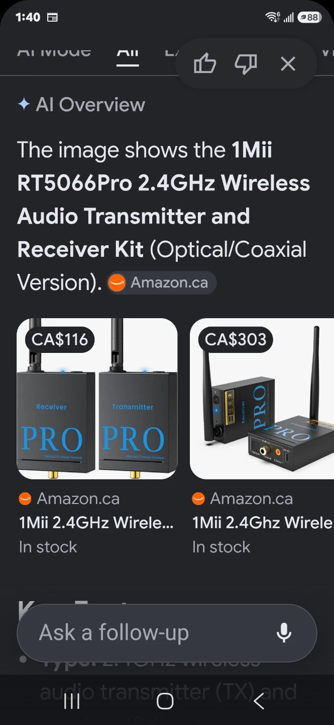 PRO Optical/Coaxial Wireless Transmitter and Receiver Set - photo 2