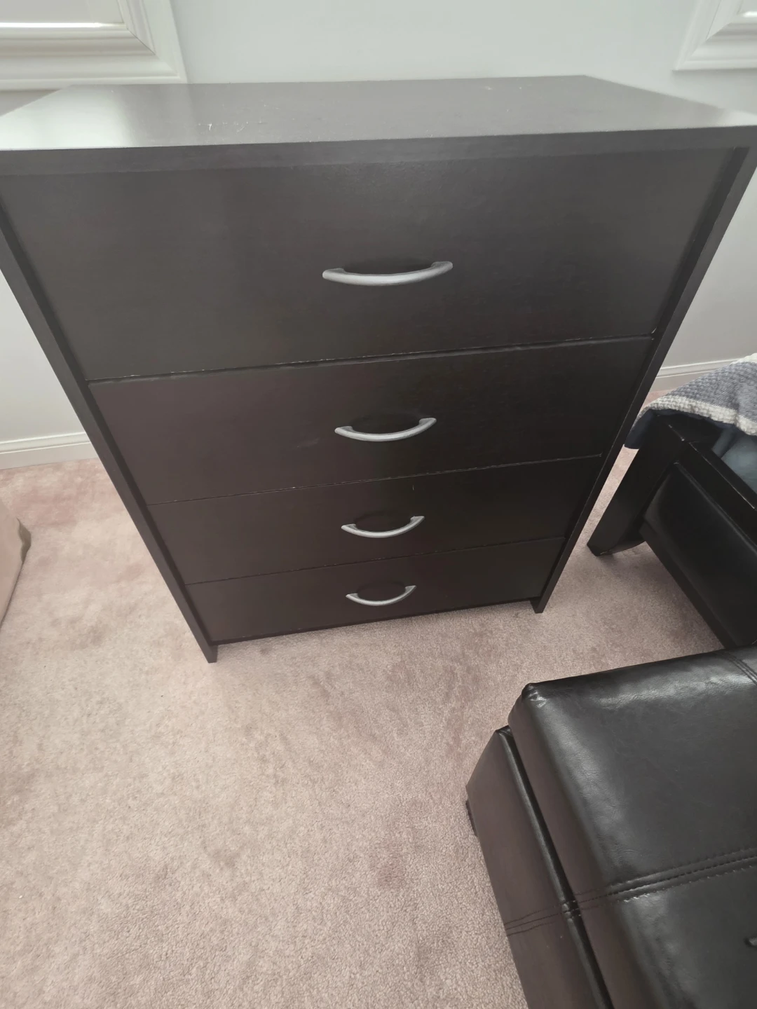 Dark Brown 4-Drawer Dresser - photo 2