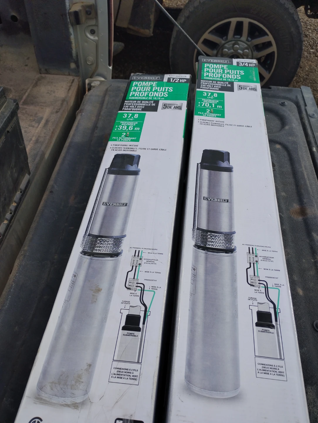 Everbilt Deep Well Submersible Pumps 1/2 HP and 3/4 HP
