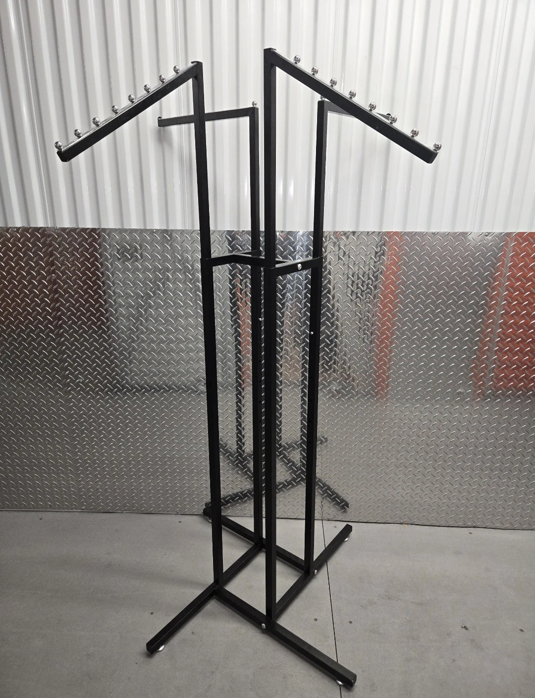 Commercial 4-Way Metal Clothing Rack Black - photo 4