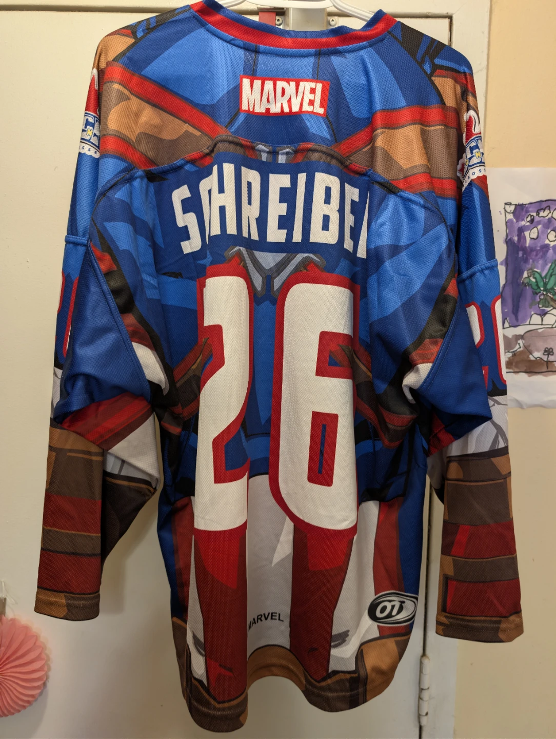 NLL Marvel Captain America Hockey Jersey - photo 2
