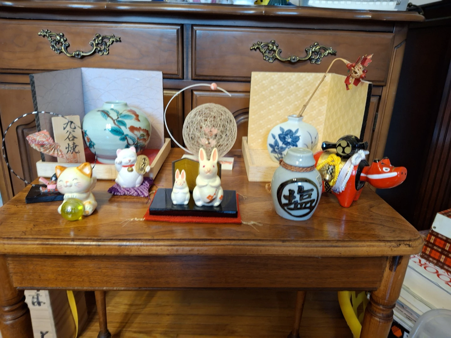 Japanese Ceramic Figurines and Decor Set