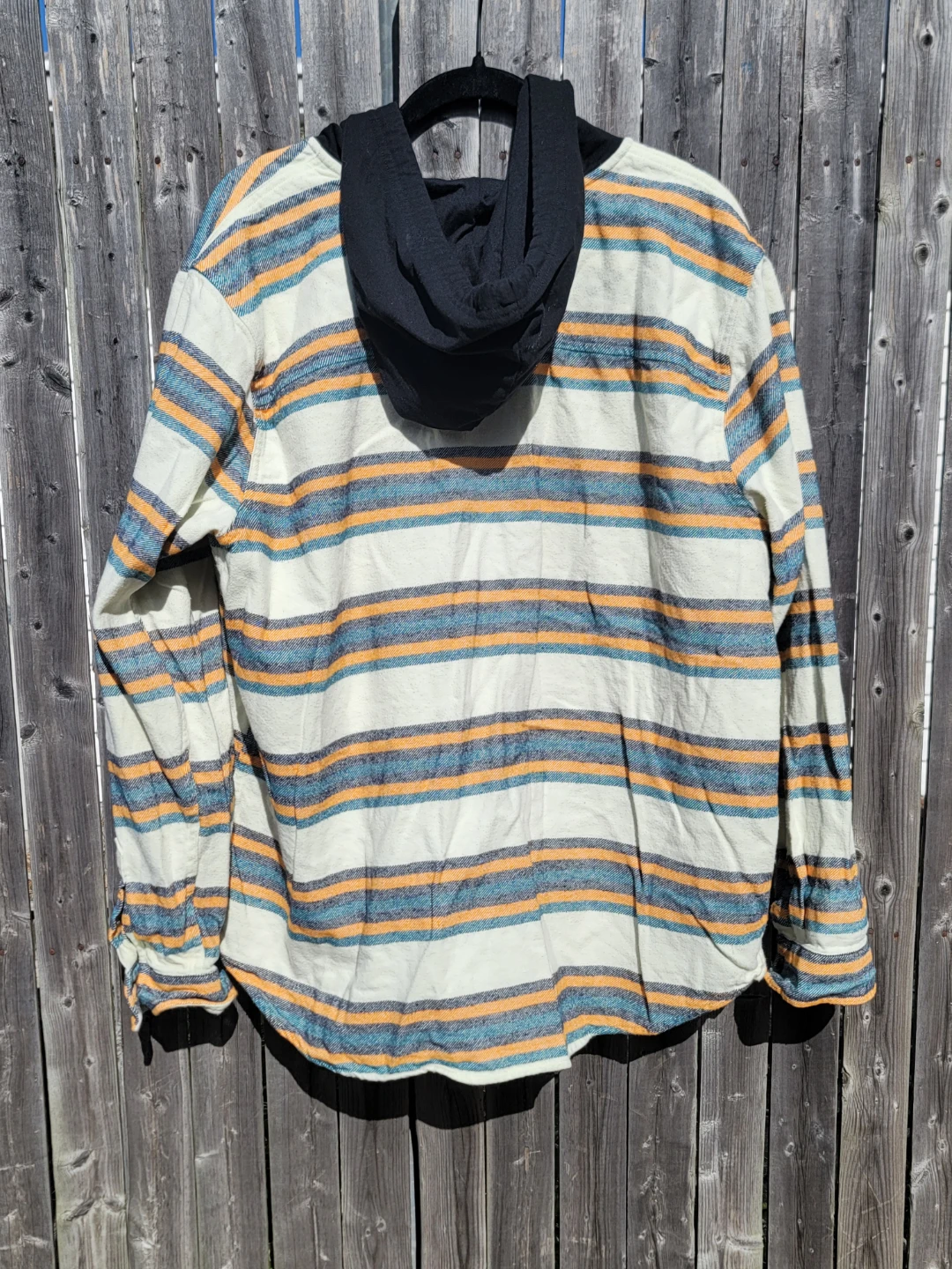 Original Use Striped Hooded Flannel Shirt XL - photo 2