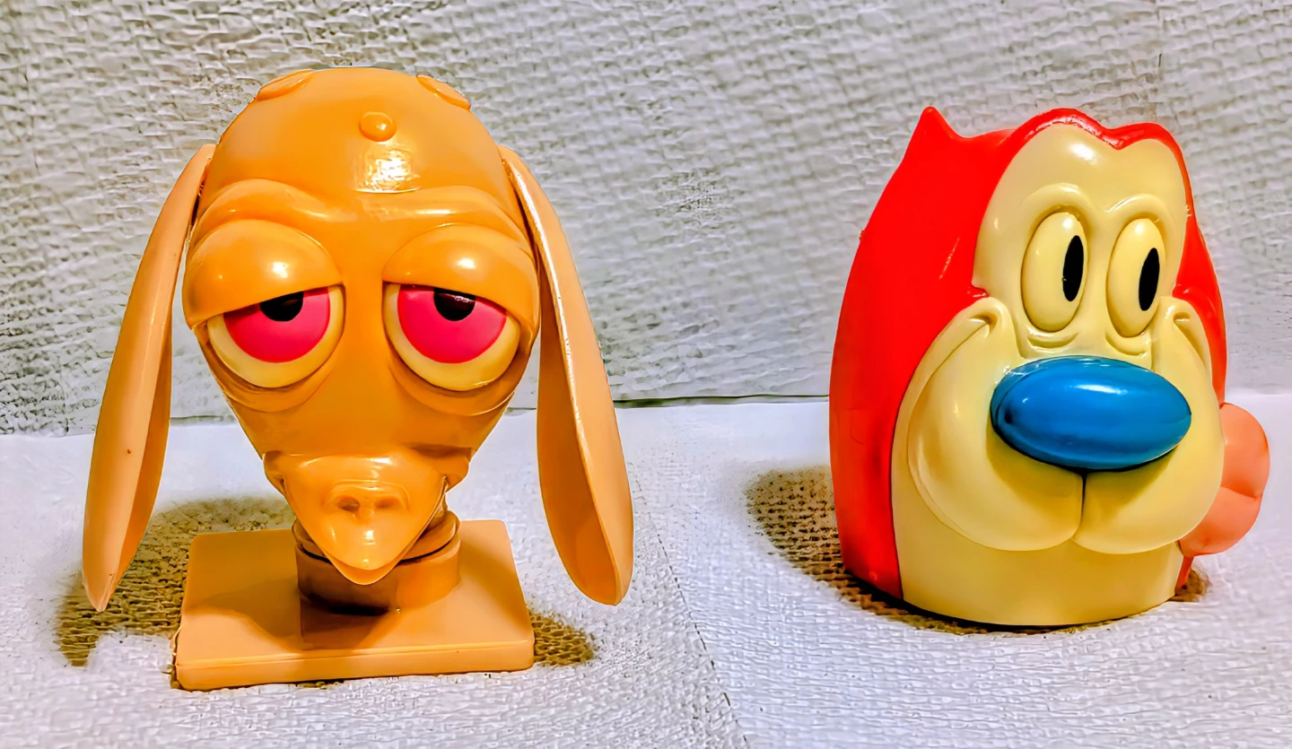 Vintage 1993 Ren and Stimpy collectible figures