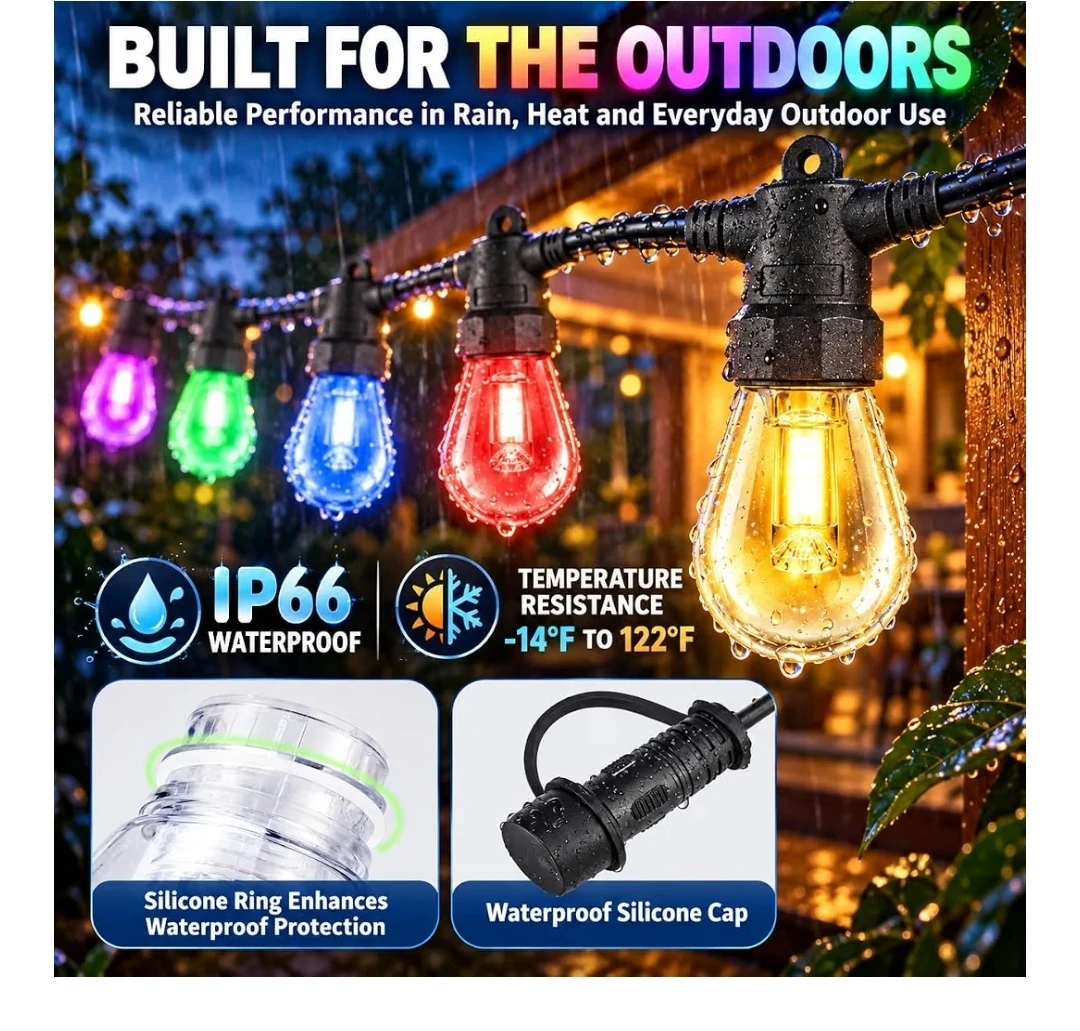 Smart Outdoor 50ft LED String Lights - photo 5
