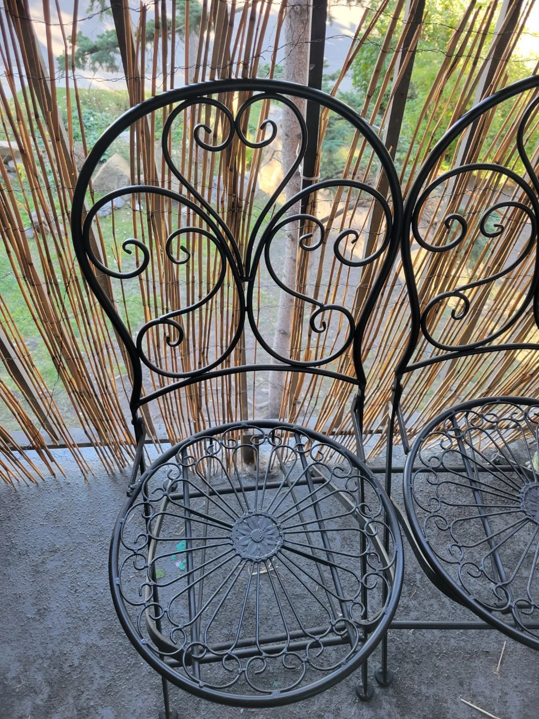 3-Piece Black Metal Bistro Set - photo 3
