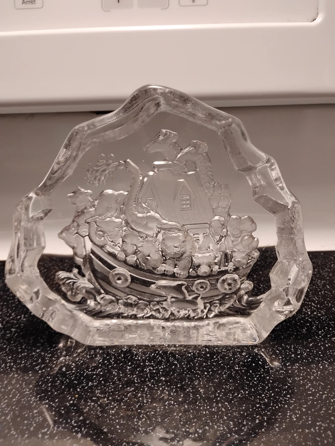 Crystal Glass Noah's Ark Figurine - photo 2
