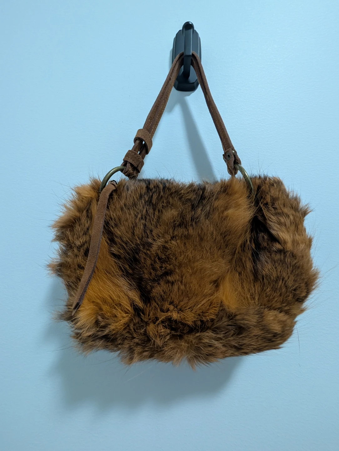 Brown Fur Shoulder Bag