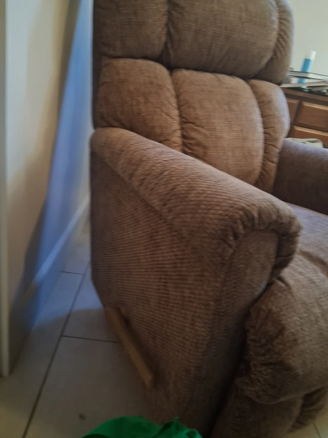 Brown Fabric Recliner Chair - photo 2