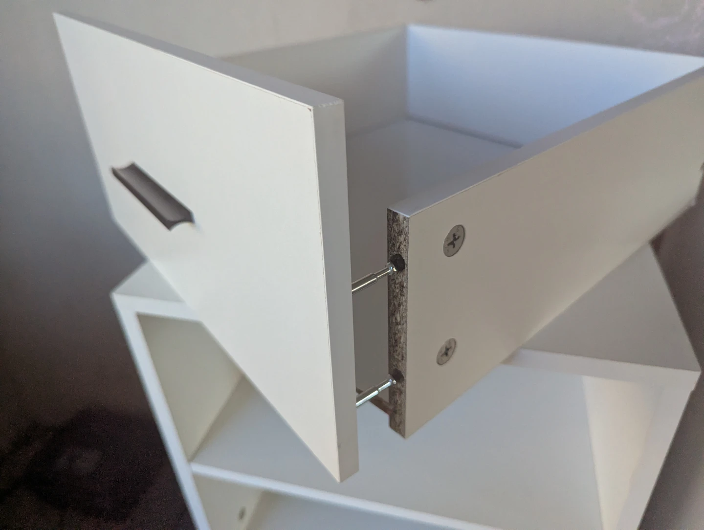 White modular shelving units - photo 3