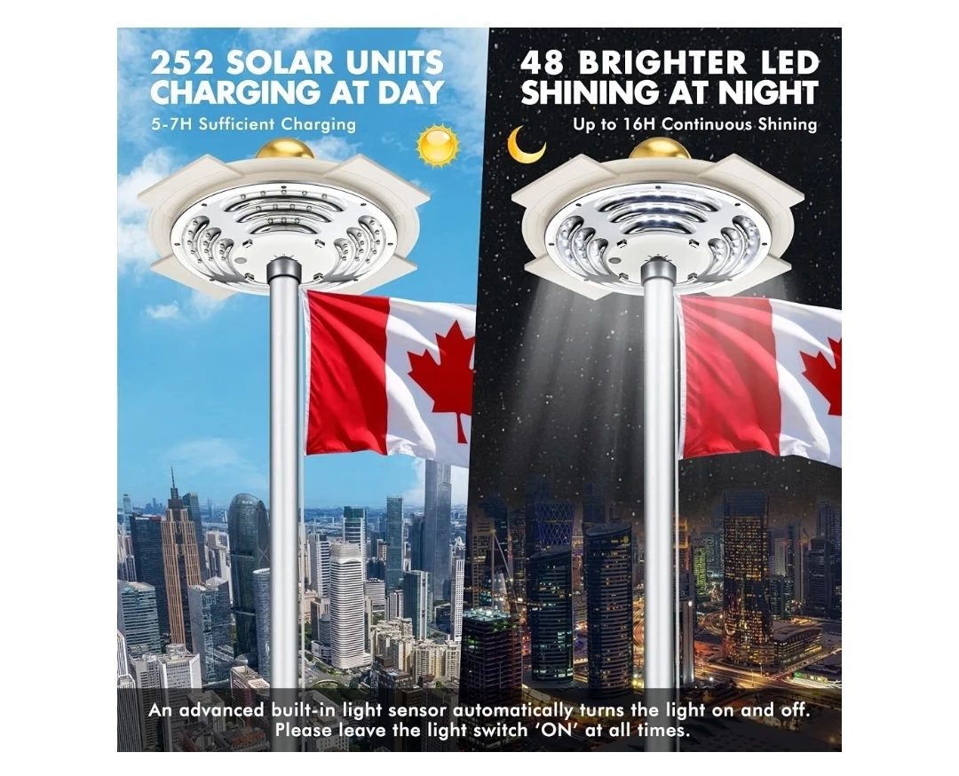 Solar LED Flag Pole Light - photo 5