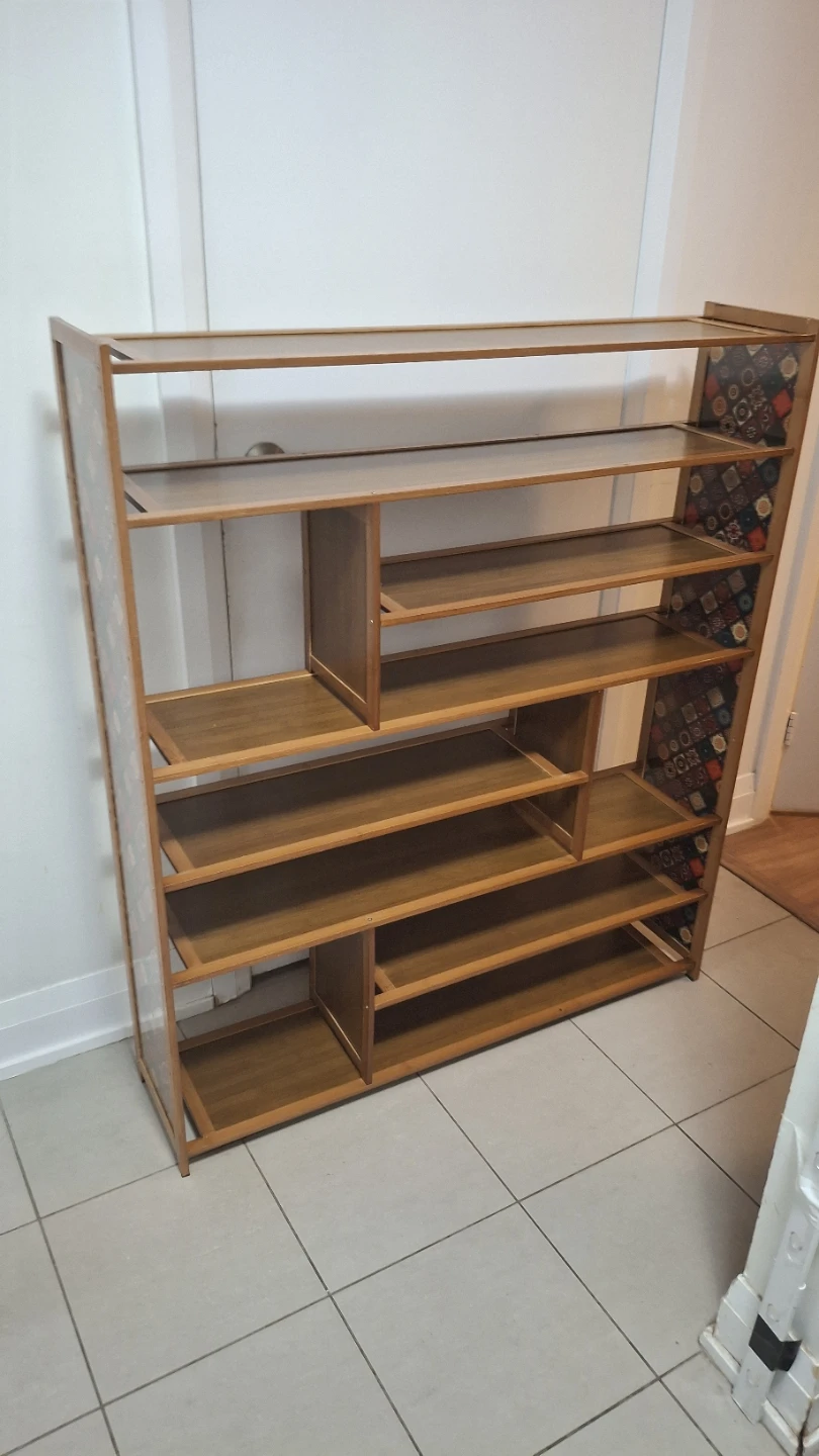 Decorative Bamboo display Shelving Unit shoe rack 98x23x115cm - photo 4