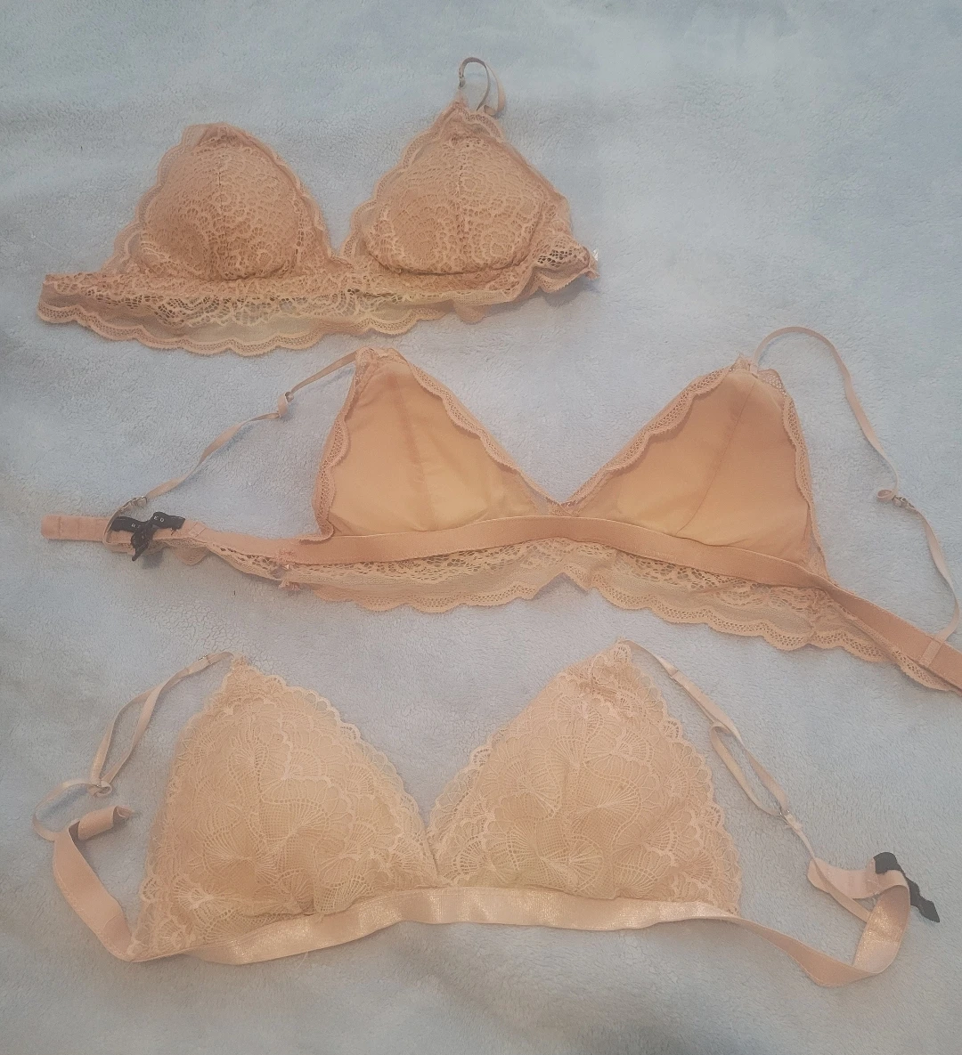 Set of Three Lace Bralettes