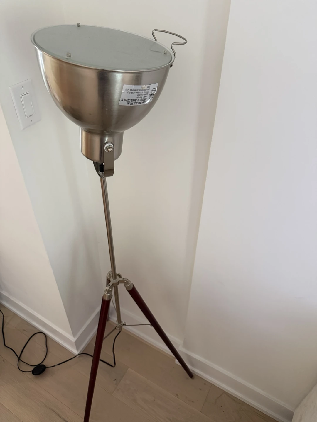 Tripod Floor Lamp with Metal Shade - photo 3