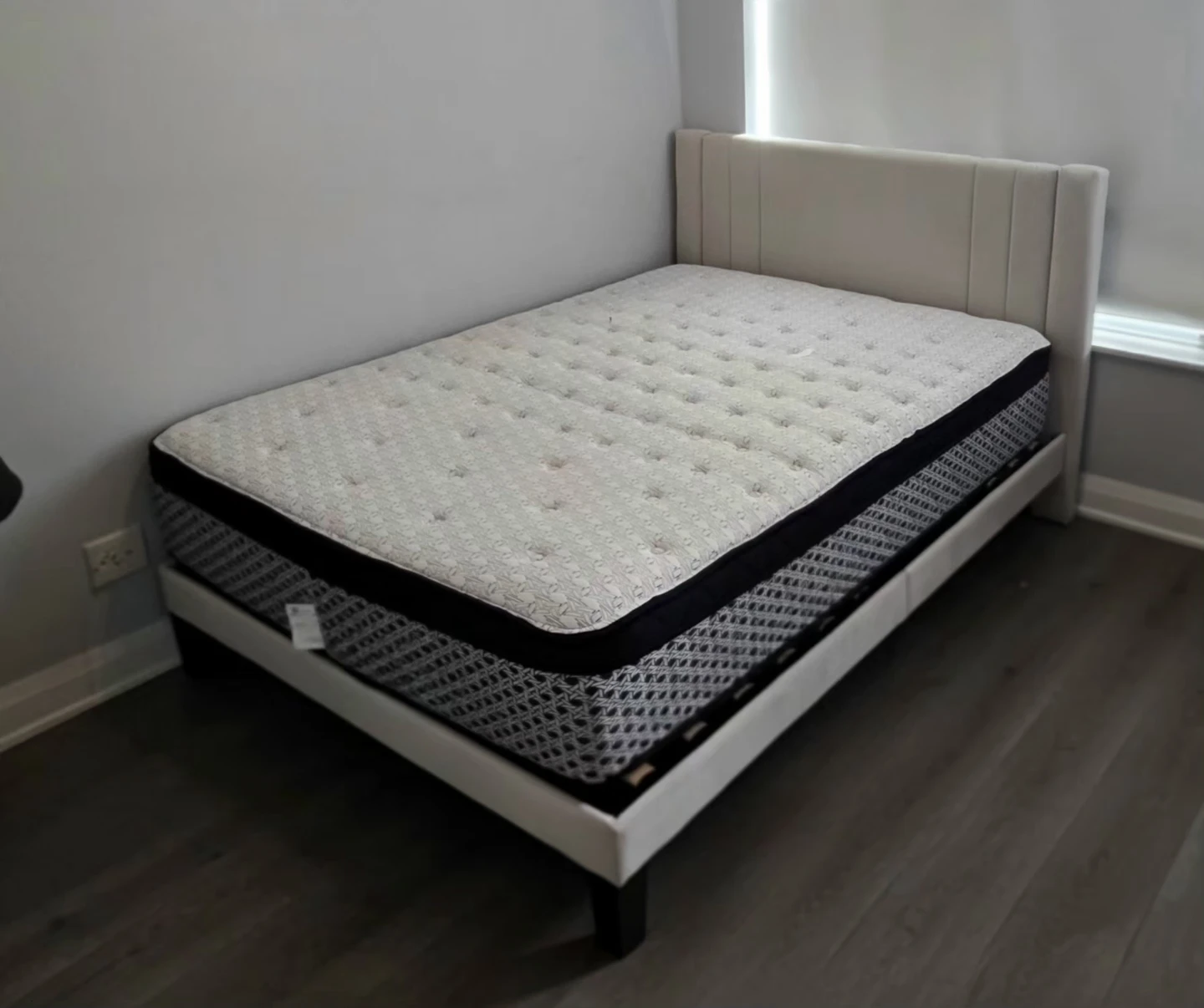Upholstered Queen Bed Frame and Mattress - photo 3