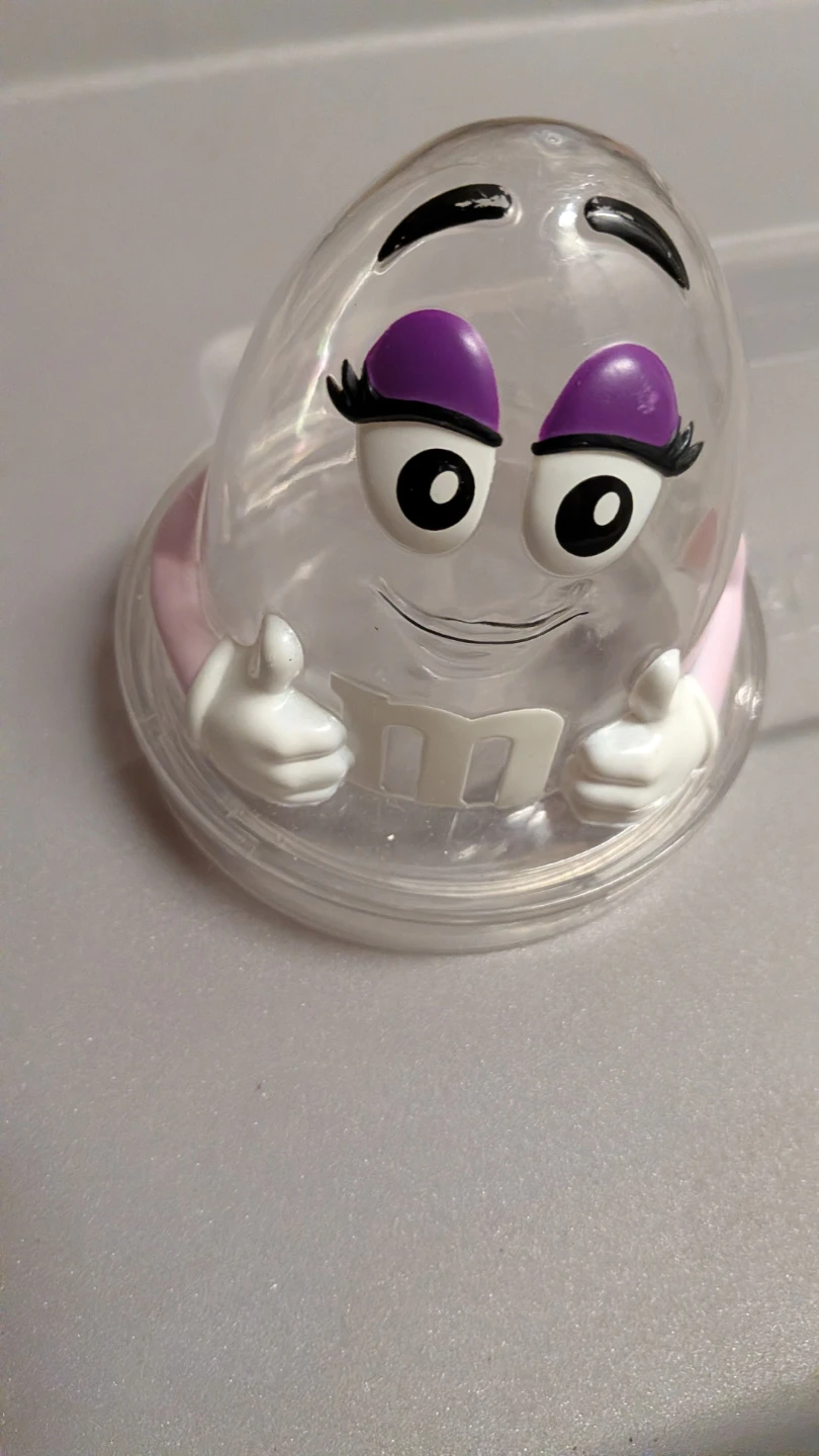 M&Ms Clear Plastic Character Container