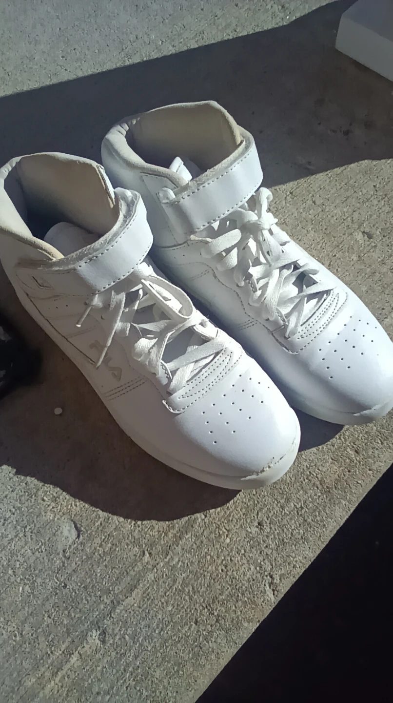 All white high top filas 6½ junior - photo 2