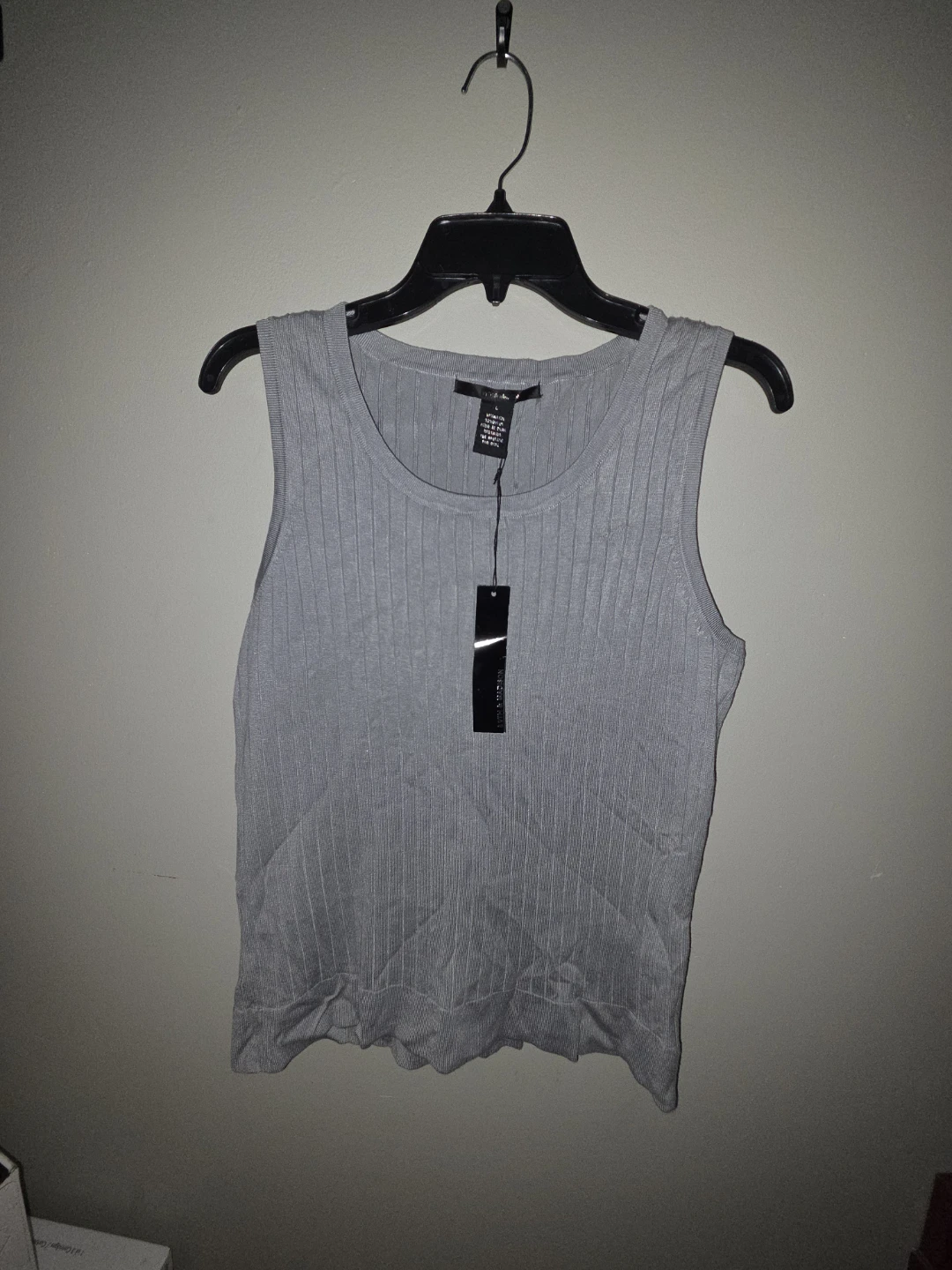 Levin & Madison Ribbed Tank Top, Size Large